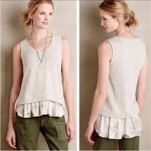 3/$25 Anthropologie Deletta Dava Layered Tank Top XS
